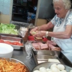 Dorothy making sandwiches